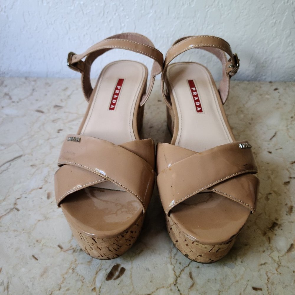 Prada Platform Cork Sandals - Picture 7 of 8